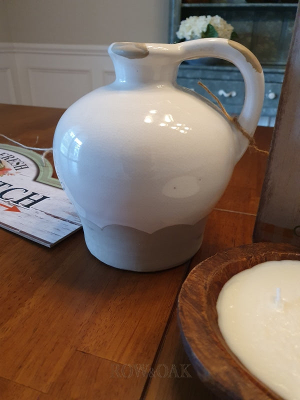 Rustic Ceramic Pitcher – Row & Oak