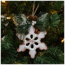 Load image into Gallery viewer, Rustic Snowflake Ornament 2