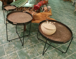 Seagrass & Metal Tables