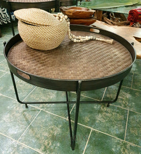 Seagrass & Metal Tables Large