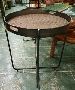 Seagrass & Metal Tables Medium