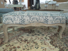 Load image into Gallery viewer, Silk Ottoman In Dove Grey And Heather Blue #2