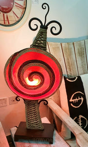 Sisal & Metal Tribal Lamp