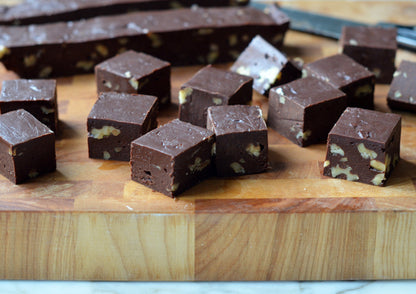 Dark Chocolate Fudge with Walnuts