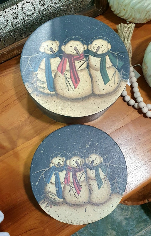 Snowmen Gift Boxes (Set Of 2)