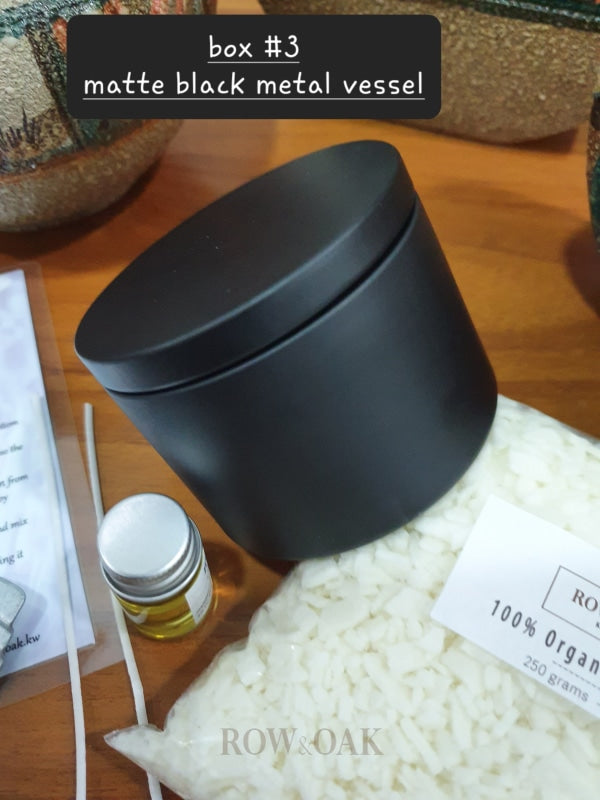 Soy Candle Making Kit #3 - Matte Black Tin