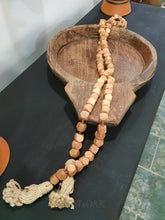 Load image into Gallery viewer, Strand Of Brown Octagonal Wood Beads