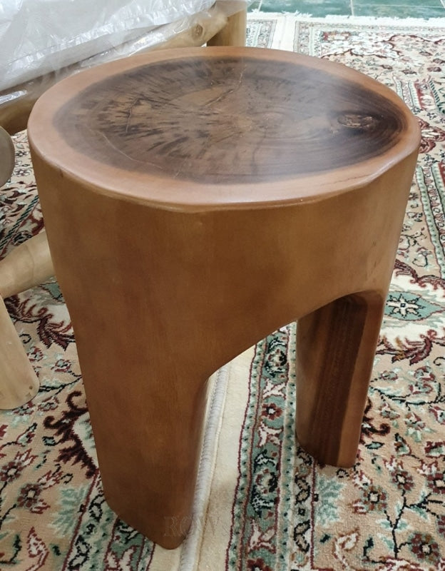 Suar Wood Stool With Three Legs