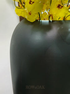 Tall Black Metal Vase Pots & Planters