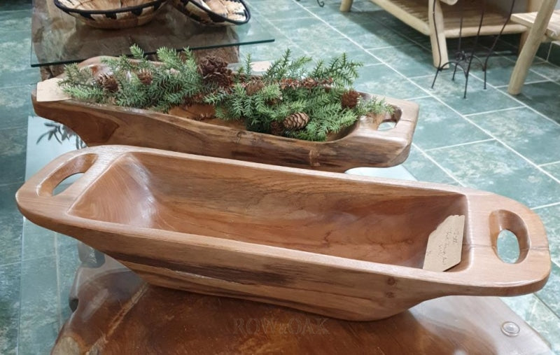 Teak 60Cm Trough Bowl