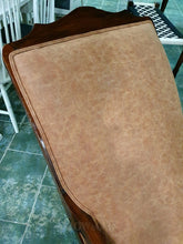 Load image into Gallery viewer, Teak &amp; Leather Chaise Longue