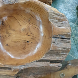 Teak Root 13Cm Thick Bowl