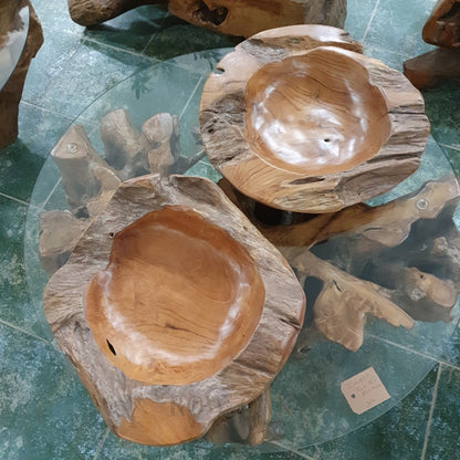 Teak Root 13Cm Thick Bowl