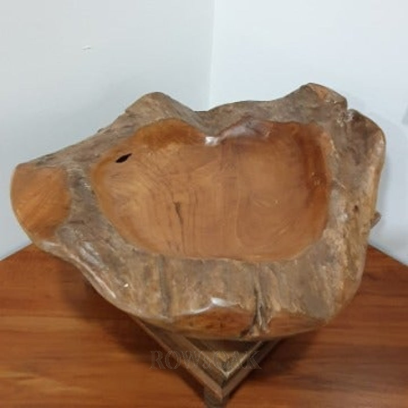 Teak Root 13Cm Thick Bowl