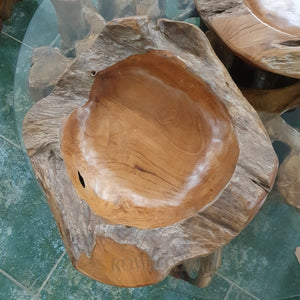 Teak Root 13Cm Thick Bowl