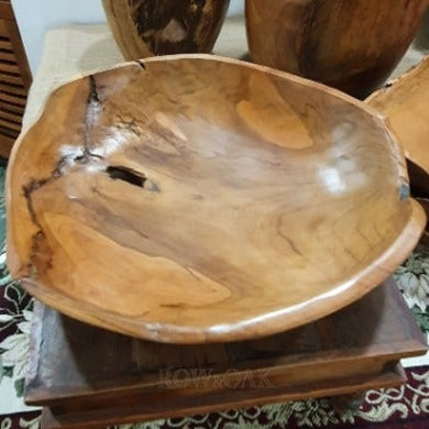 Teak Round Bowl