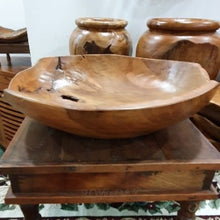 Load image into Gallery viewer, Teak Round Bowl