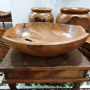 Teak Round Bowl