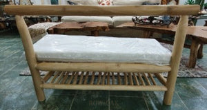 Natural Teak Wood Bench 1