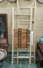 Load image into Gallery viewer, Natural Teak Wood Display Ladder - Short