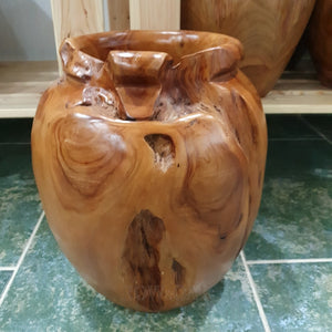 Teak Wood Vase - Large