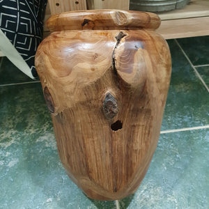 Teak Wood Vase - Medium