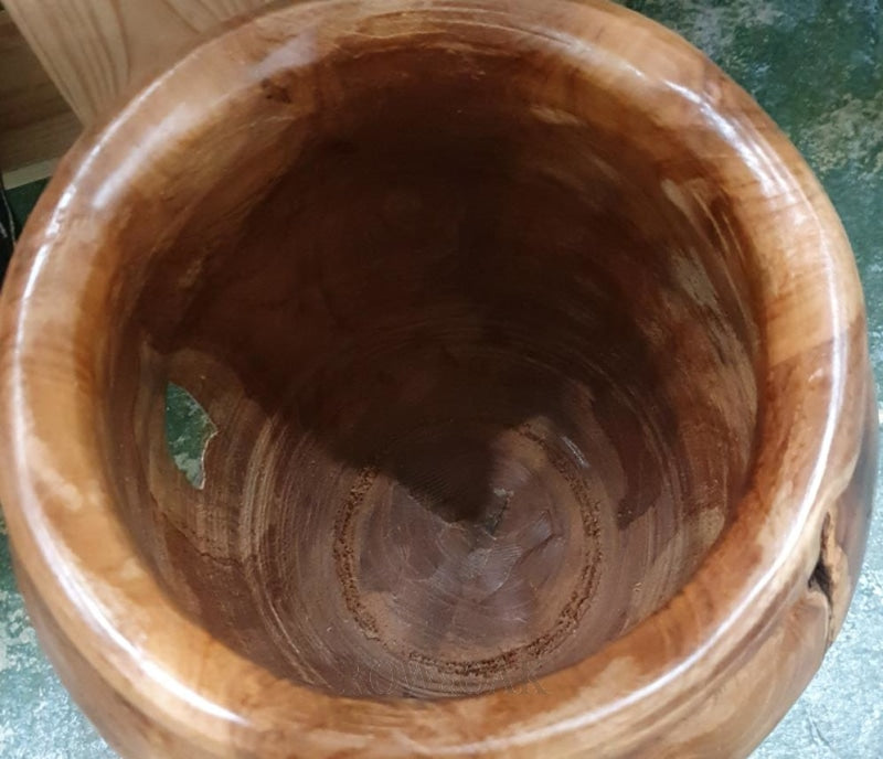 Teak Wood Vase - Medium