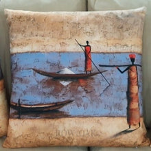 Load image into Gallery viewer, Tribal Art Cushions Steering The Boat