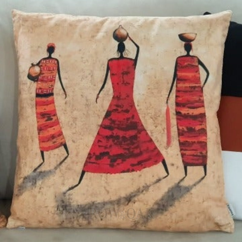 Tribal Art Cushions Three Ladies