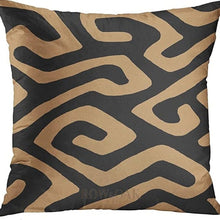 Load image into Gallery viewer, Tribal Kuba Inspired Cushions Black Taupe