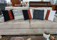 Load image into Gallery viewer, Vegan Leather-Banded Cushions