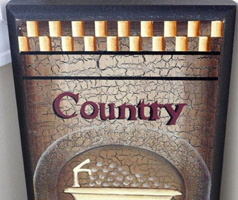 Vintage Country Bath Wood Sign - Row & Oak