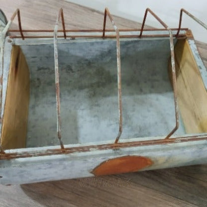 Vintage, Galvanized Metal Plate Holder - Row & Oak