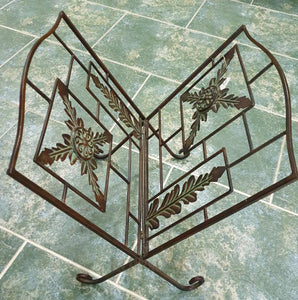 Vintage Iron Book Holder / Display - Row & Oak