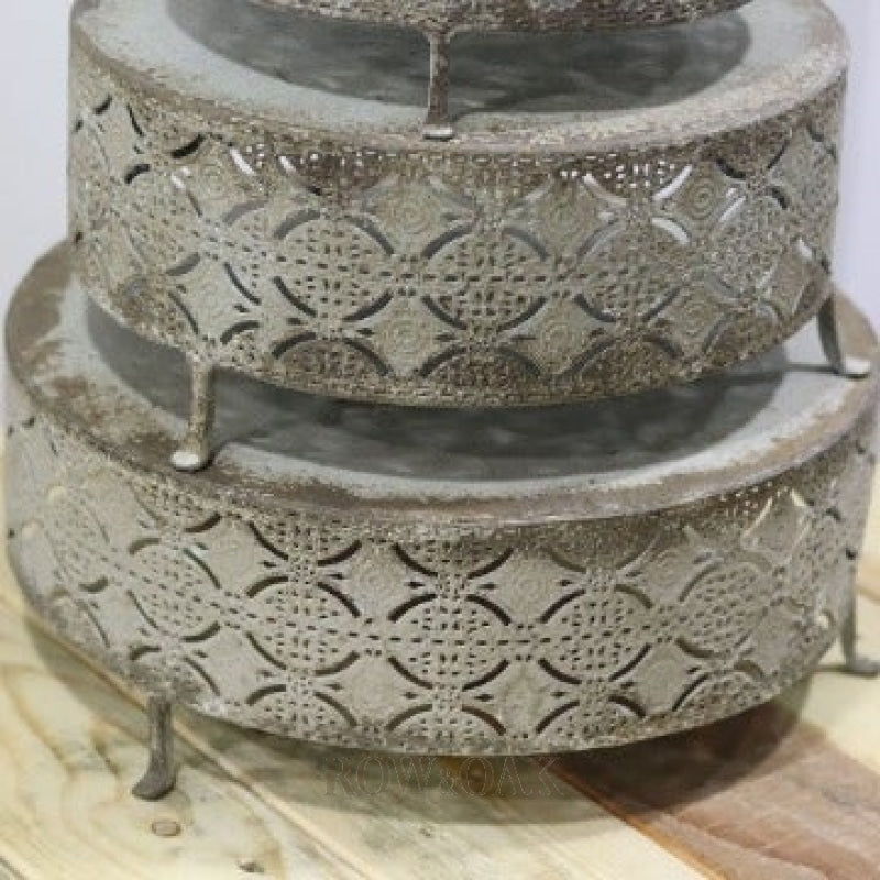 Vintage Perforated Metal Riser – Row & Oak