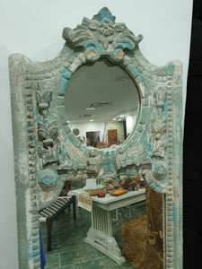 Vintage Wood Mirror Wall Decor
