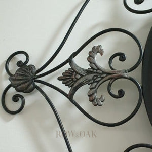 Vintage Wrought-Iron Wall Clock - Row & Oak