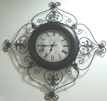 Load image into Gallery viewer, Vintage Wrought-Iron Wall Clock