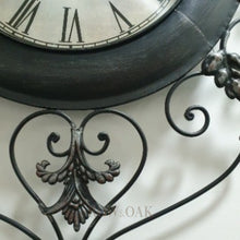 Load image into Gallery viewer, Vintage Wrought-Iron Wall Clock - Row &amp; Oak