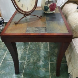 Walnut & Slate Tables - Set of 3 - Row & Oak