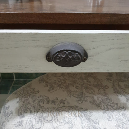 Walnut-Top Desks With Pedestal Bases