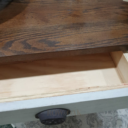 Walnut-Top Desks With Pedestal Bases