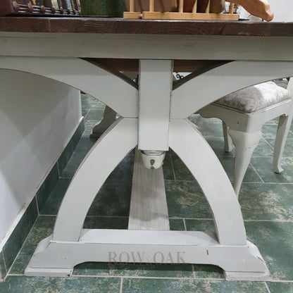 Walnut-Top Desks With Pedestal Bases X Sides