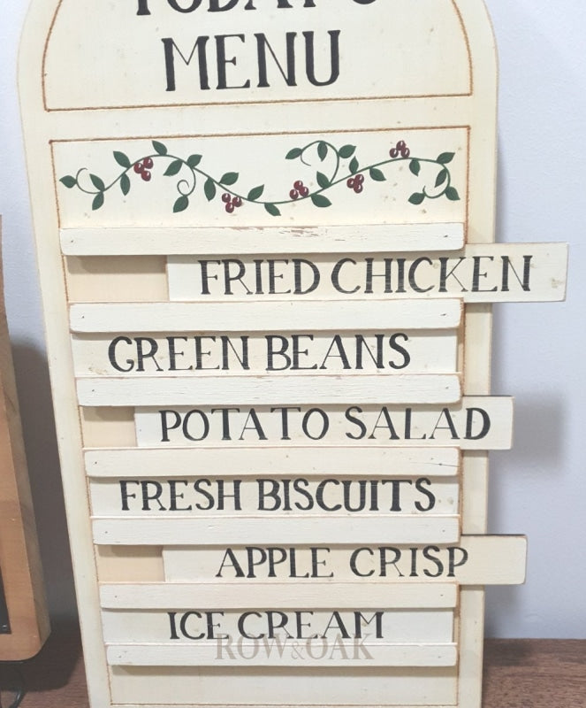 Wooden Country Menu Sign