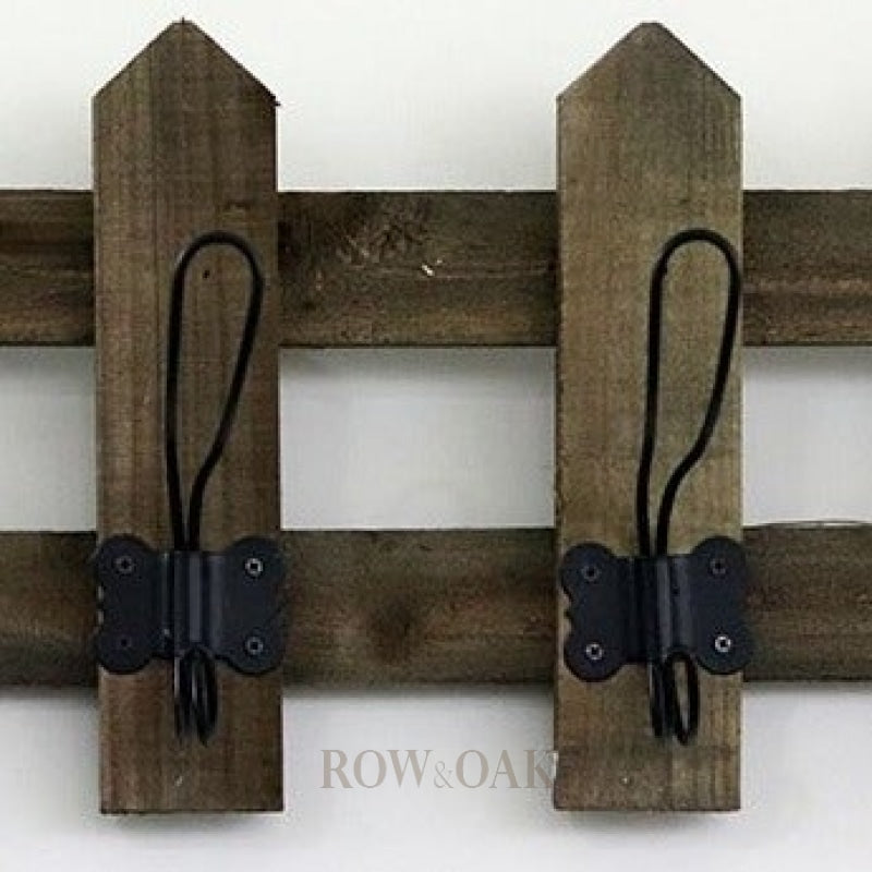 Wooden Picket Fence Coat Rack