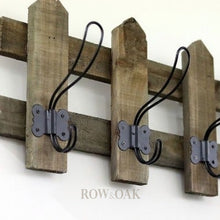 Load image into Gallery viewer, Wooden Picket Fence Coat Rack