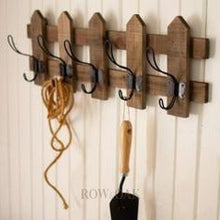 Load image into Gallery viewer, Wooden Picket Fence Coat Rack