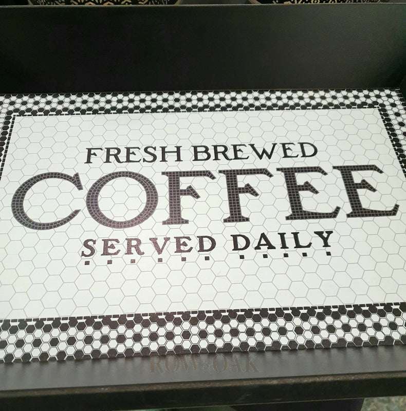 Wooden Tray With Coffee Theme